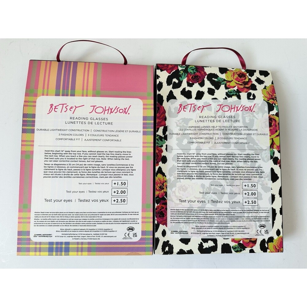 Betsey Johnson Reading Glasses +2.00 Lot | 6 Pairs | 2 Sets of 3 | Cat Eye | New - Picture 4 of 4